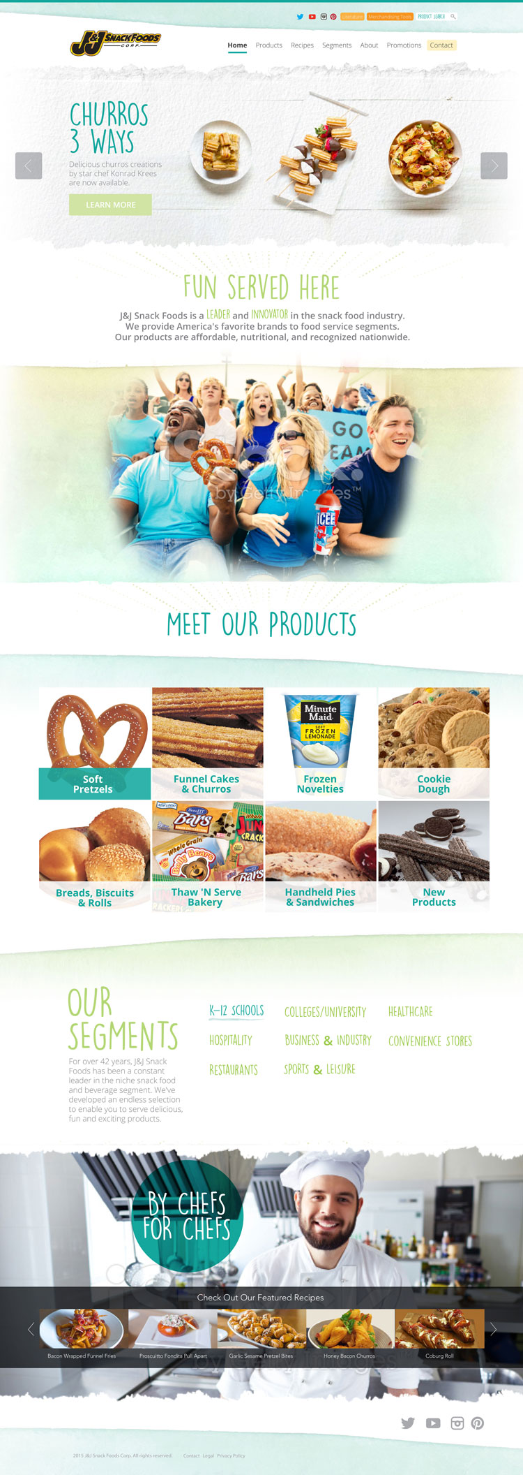 J&J Snack Foods Foodservice Website Modus Marketing Group